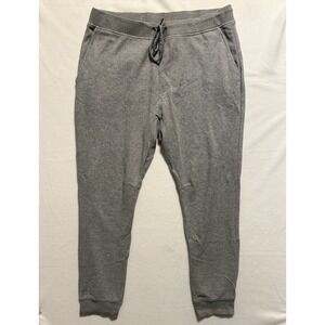 Original Use Men's Large Size Fleece Jogger Sweatpants Drawstring 3-Pocket Gray
